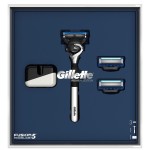 Набор подарочный, Gillette (Жиллет) станок для бритья Фьюжн ПроГлайд с 2 сменными кассетами + подставка